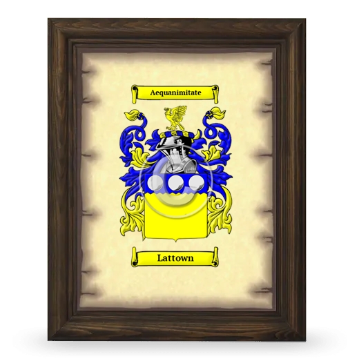 Lattown Coat of Arms Framed - Brown