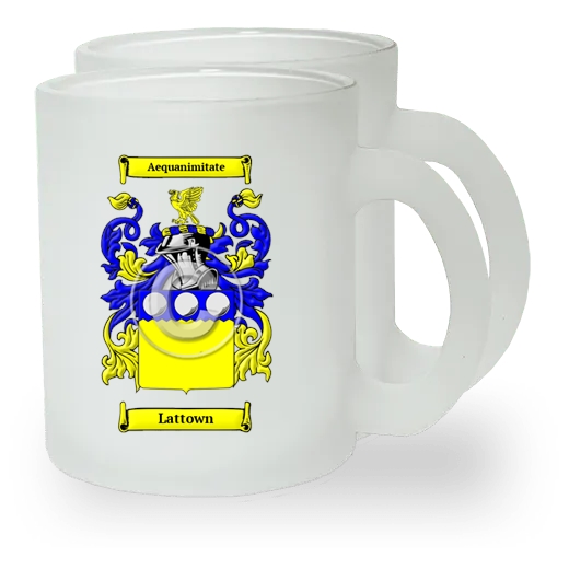 Lattown Pair of Frosted Glass Mugs