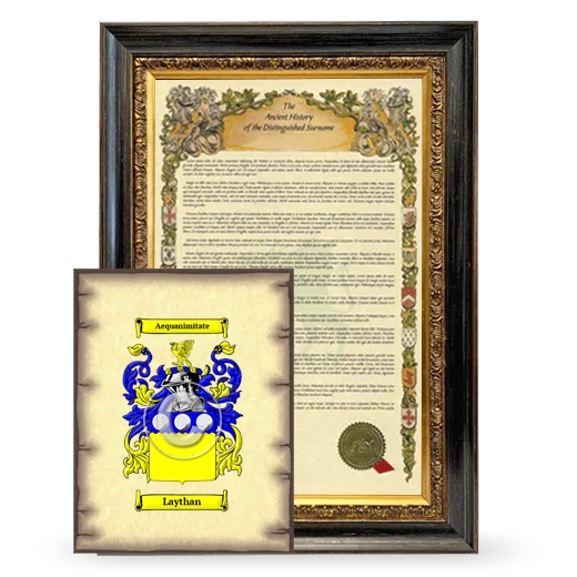 Laythan Framed History and Coat of Arms Print - Heirloom