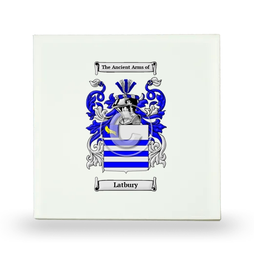 Latbury Small Ceramic Tile with Coat of Arms