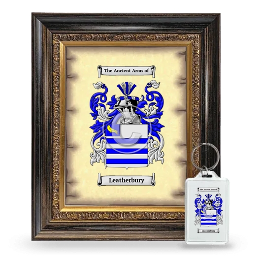 Leatherbury Framed Coat of Arms and Keychain - Heirloom