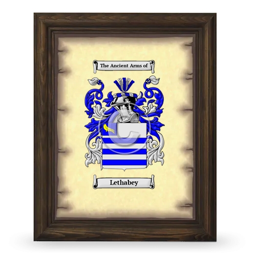 Lethabey Coat of Arms Framed - Brown