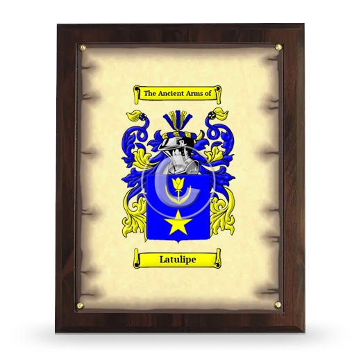 Latulipe Coat of Arms Plaque