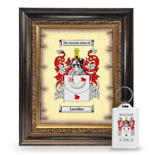 Lavelies Framed Coat of Arms and Keychain - Heirloom