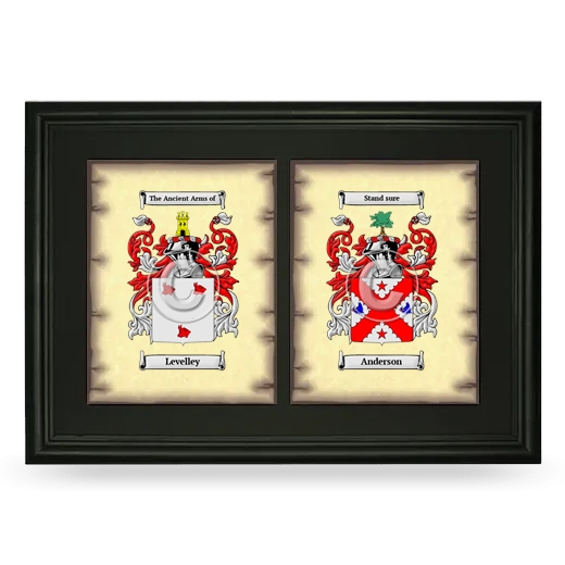 Double Coat of Arms Framed - Black