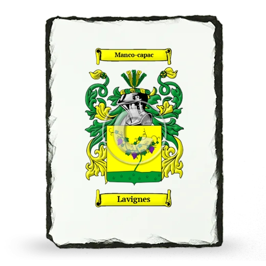 Lavignes Coat of Arms Slate