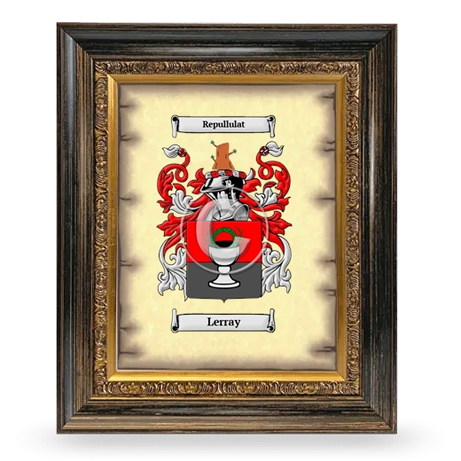 Lerray Coat of Arms Framed - Heirloom