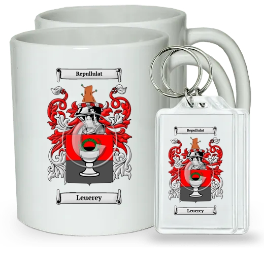 Leuerey Pair of Coffee Mugs and Pair of Keychains