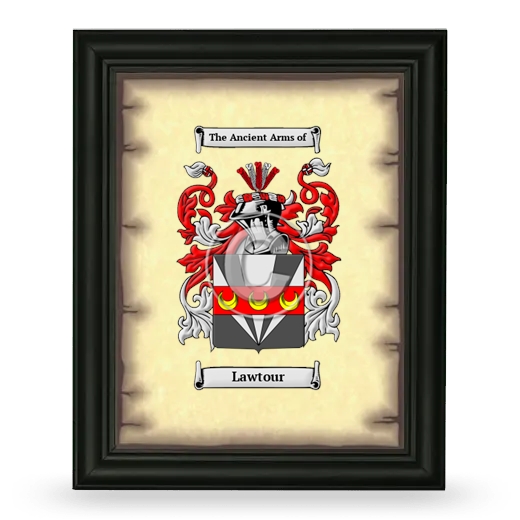 Lawtour Coat of Arms Framed - Black