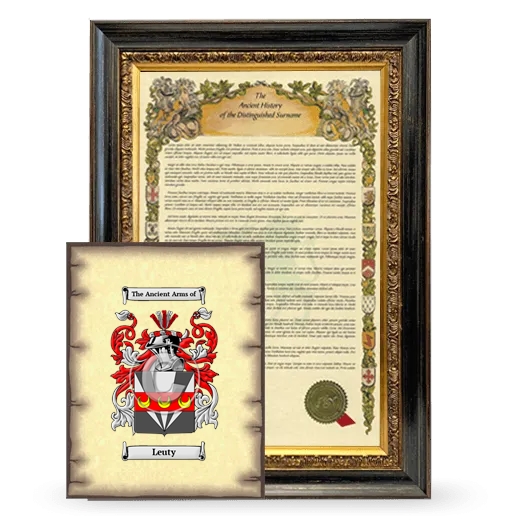 Leuty Framed History and Coat of Arms Print - Heirloom