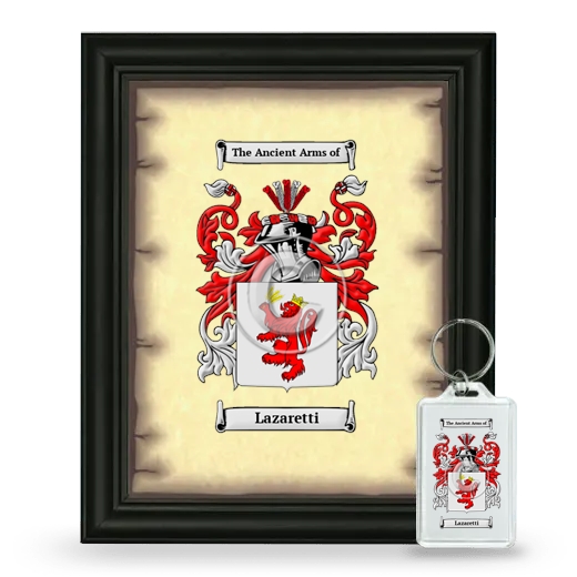 Lazaretti Framed Coat of Arms and Keychain - Black