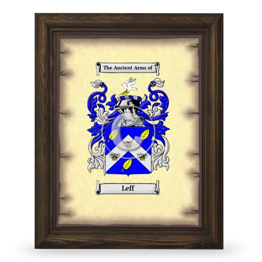 Leff Coat of Arms Framed - Brown