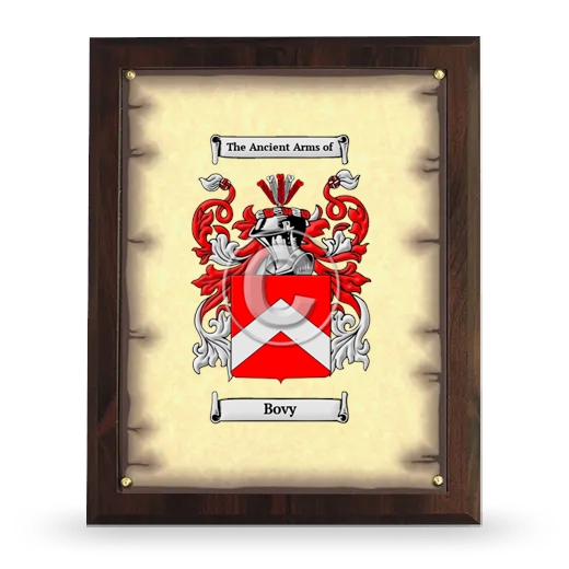 Bovy Coat of Arms Plaque