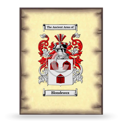 Blondeaux Coat of Arms Print