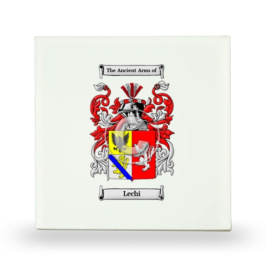 Lechi Small Ceramic Tile with Coat of Arms
