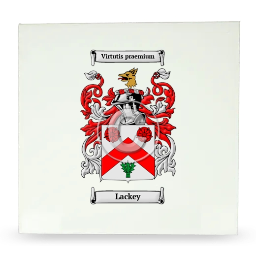 Lackey Large Ceramic Tile with Coat of Arms