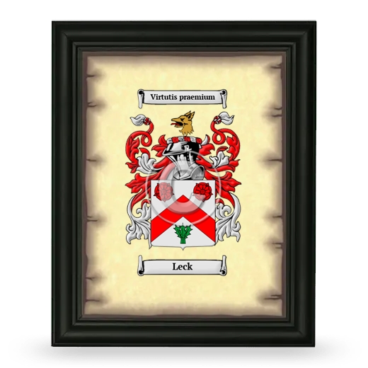 Leck Coat of Arms Framed - Black