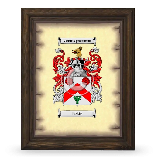 Lekie Coat of Arms Framed - Brown