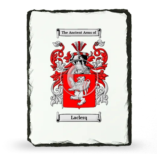 Laclerq Coat of Arms Slate