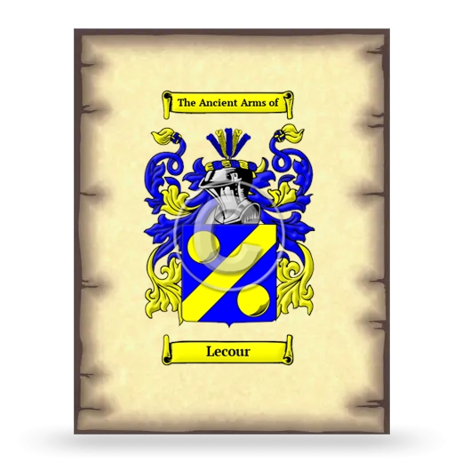 Lecour Coat of Arms Print