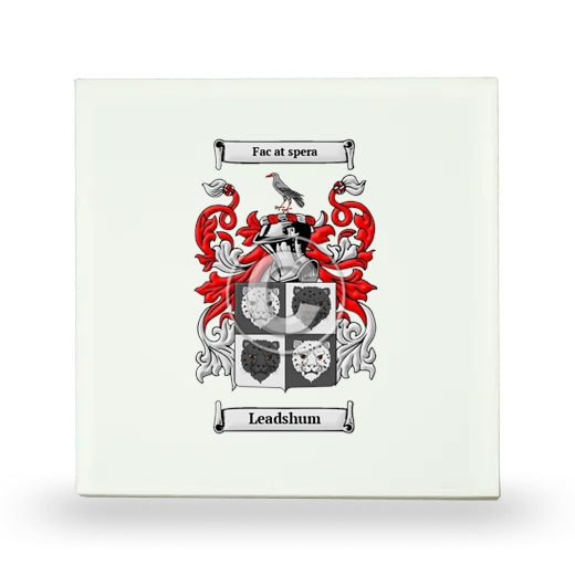 Leadshum Small Ceramic Tile with Coat of Arms