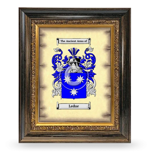 Ledue Coat of Arms Framed - Heirloom