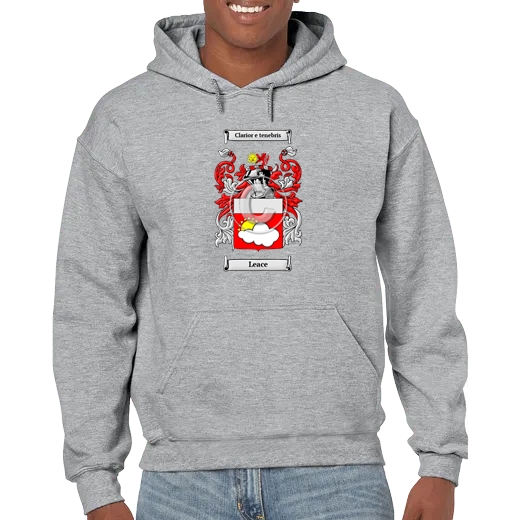 Leace Grey Unisex Coat of Arms Hooded Sweatshirt