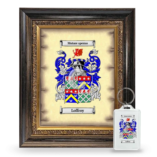 Loffroy Framed Coat of Arms and Keychain - Heirloom