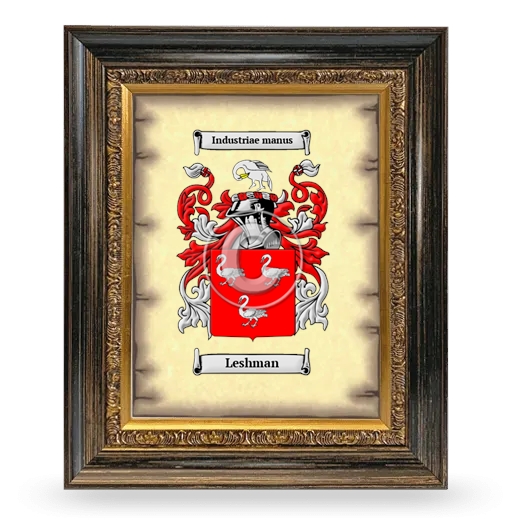Leshman Coat of Arms Framed - Heirloom