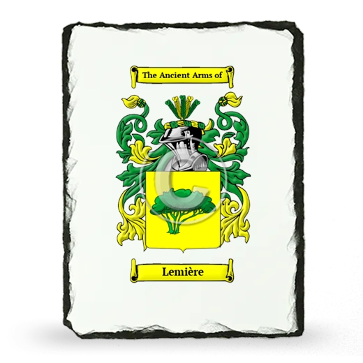 Lemière Coat of Arms Slate