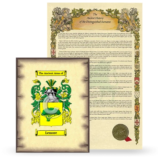 Lemore Coat of Arms and Surname History Package