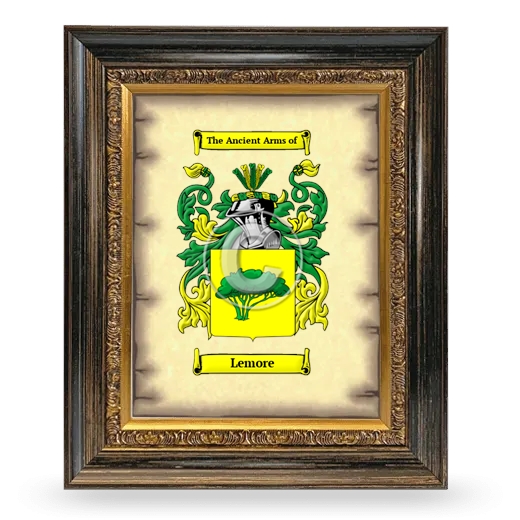 Lemore Coat of Arms Framed - Heirloom