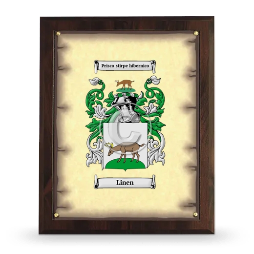 Linen Coat of Arms Plaque