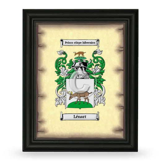 Lénart Coat of Arms Framed - Black