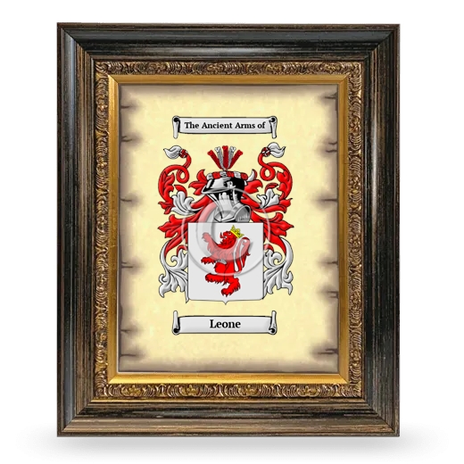 Leone Coat of Arms Framed - Heirloom