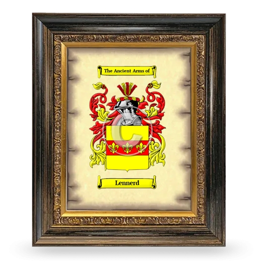 Lennerd Coat of Arms Framed - Heirloom