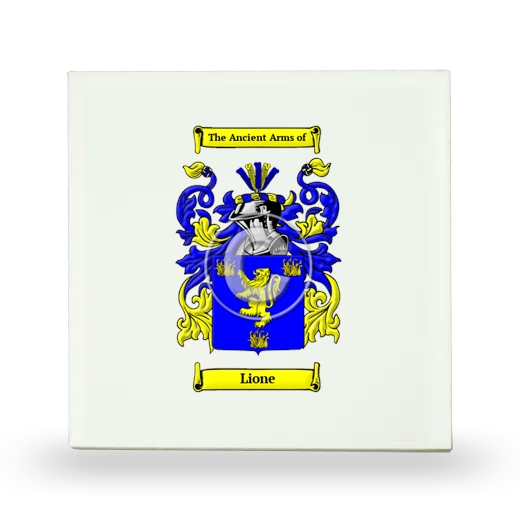 Lione Small Ceramic Tile with Coat of Arms