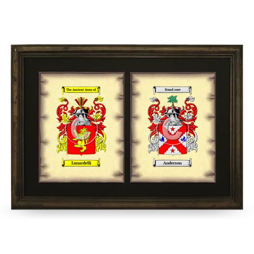 Double Coat of Arms Framed - Brown