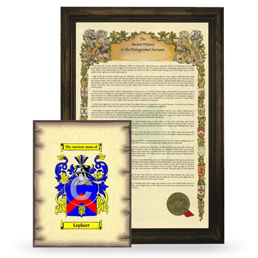 Lephart Framed History and Coat of Arms Print - Brown