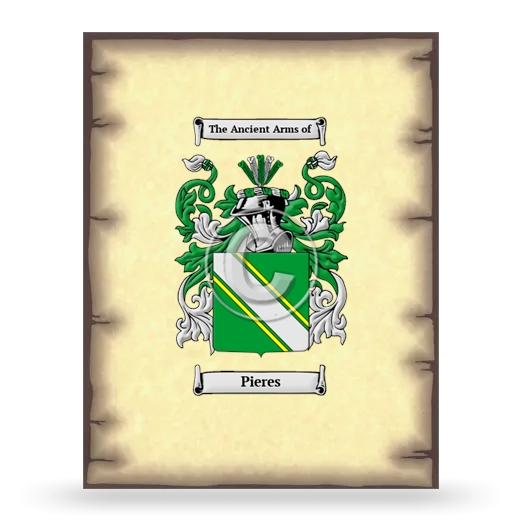 Pieres Coat of Arms Print