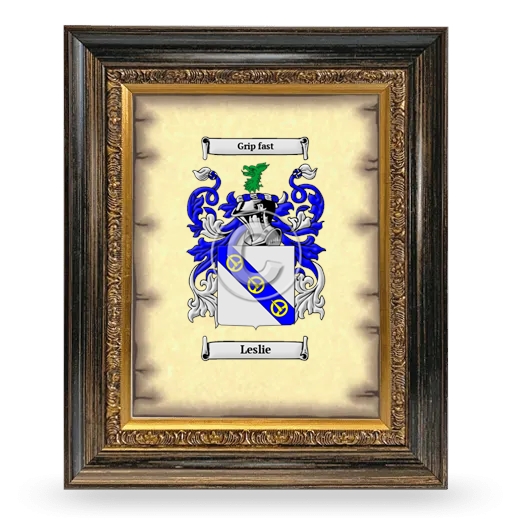 Leslie Coat of Arms Framed - Heirloom