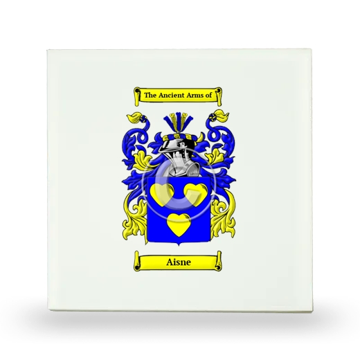 Aisne Small Ceramic Tile with Coat of Arms