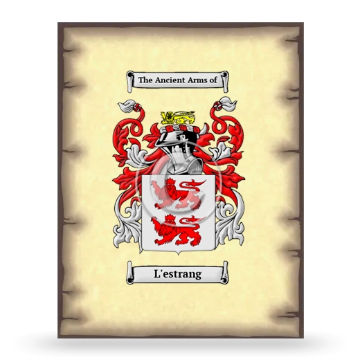 L'estrang Coat of Arms Print