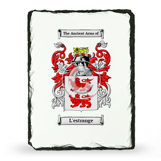 L'estrange Coat of Arms Slate