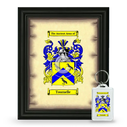 Tournelle Framed Coat of Arms and Keychain - Black