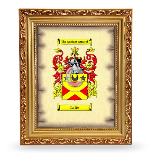 Laite Coat of Arms Framed - Gold