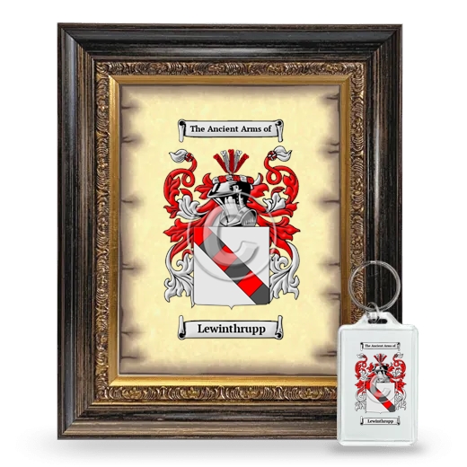 Lewinthrupp Framed Coat of Arms and Keychain - Heirloom