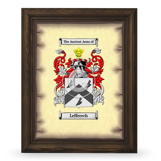 Lefferech Coat of Arms Framed - Brown