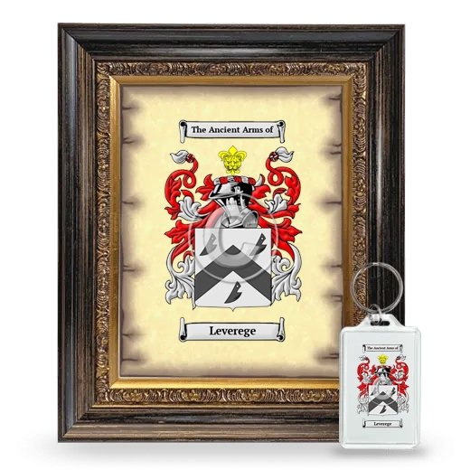 Leverege Framed Coat of Arms and Keychain - Heirloom