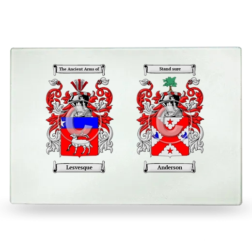 Double Coat of Arms Glass Cutting Board